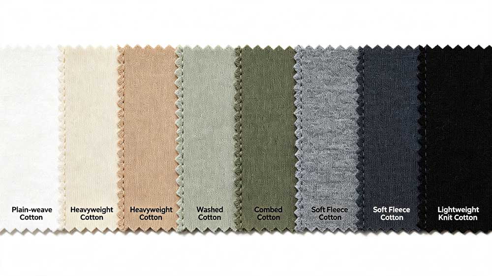 Close-up macro shot of combed cotton, ring-spun cotton and heavyweight cotton fabric texture for custom printed t-shirts